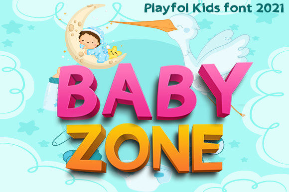 Baby Zone: A Playful Display Font for Campaign Graphics