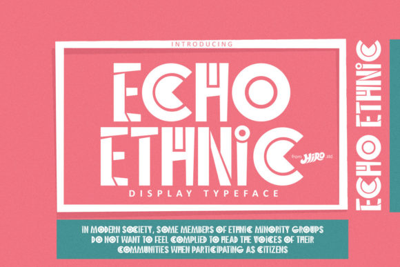 Echo Ethnic: A Modern Display Font for Business Branding
