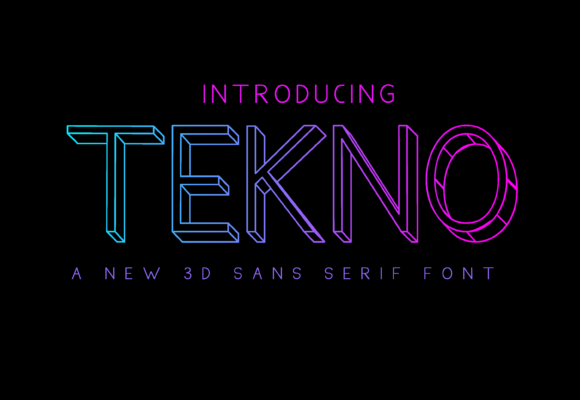 Tekno: The Ultimate 3D Display Font for Campaigns